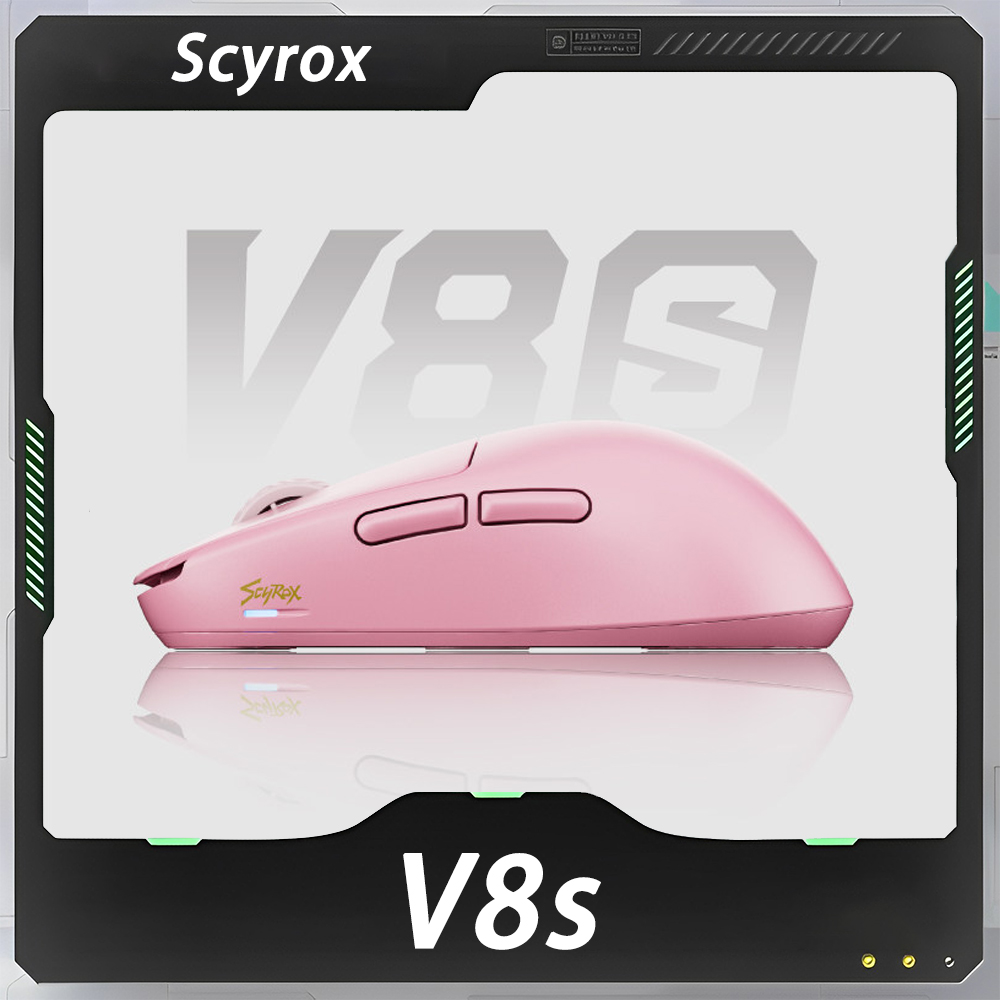 Esports Gaming Mouse Wireless - Scyrox V8s ゲーミングマウス有線ワイヤレスデュアル 8K 軽量小型ハンド 400mAh