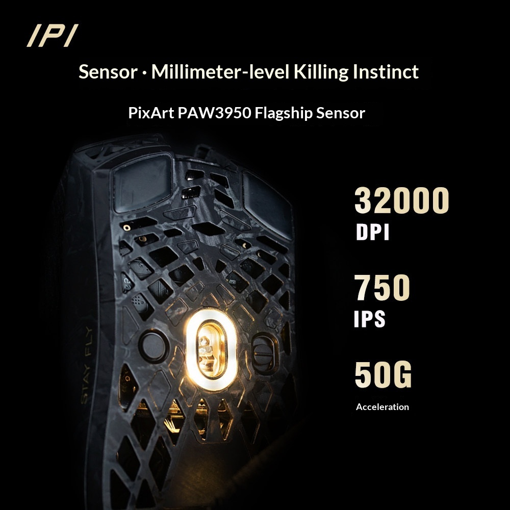 IPI FLY カーボンファイバーワイヤレスマウス PAW3 - Esports Gaming Mouse Wireless のレビューと価格