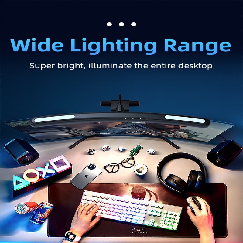 LEDカーブモニターライトバー,RGBコンピュータースクリー - Esports Gaming Monitor のレビューと価格