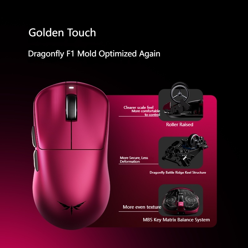 VGN Dragonfly F1 V5 軽量ワイヤレストライ - Esports Gaming Mouse Wireless のレビューと価格