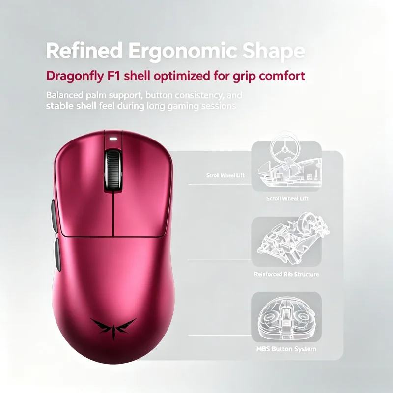 VGN Dragonfly F1 V5 ワイヤレスゲーミング - Esports Gaming Mouse Wireless のレビューと価格